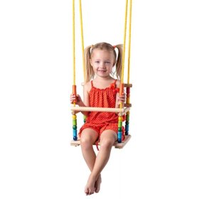 Wooden swing with beads up to 35 kg