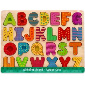 Wooden jigsaw puzzle alphabet - capital letters, Lelin
