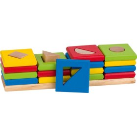 Motor wooden toy - recognizing shapes