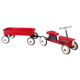 Bouncer Tractor with trailer - red, Goki
