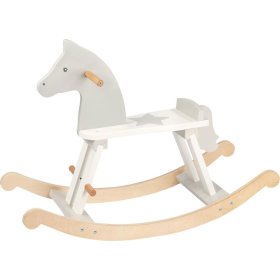 Wooden rocking horse with a protective ring, Goki