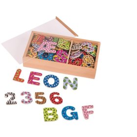 Set of magnetic numbers and letters