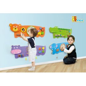 Educational toy on the wall - Hippopotamus