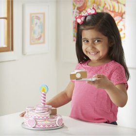 Two-tier birthday cake