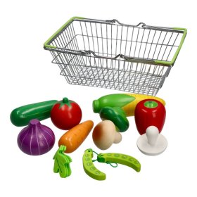 Shopping cart with vegetables
