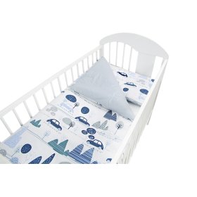 Bed linen set 135x100 cm Cars - blue