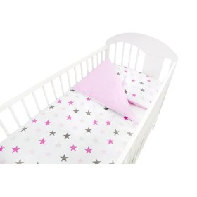 Bed linen set 135 x 100 cm Stars - pink