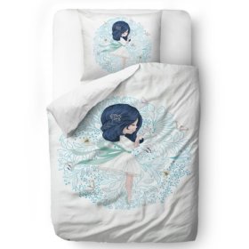 Mr. Little Fox Bed linen Baby girl and butterflies - blanket: 135 x 200 cm pillow: 60 x 50 cm