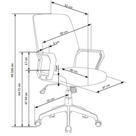 Office chair Spin - beige - white, Halmar