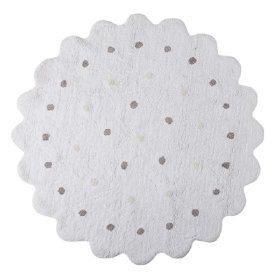 Round carpet Little Biscuit - White, Kidsconcept