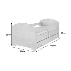 Children's bed with a barrier - Ice Kingdom - Norwegian pine decor, BabyBoo, Frozen