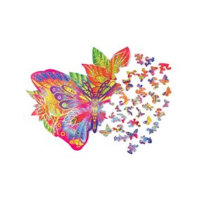 Colorful wooden puzzle - butterfly