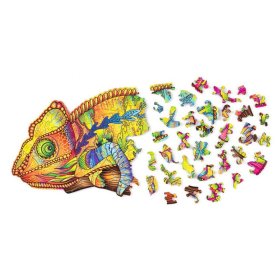 Colorful wooden puzzle - chameleon