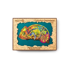 Colorful wooden puzzle - chameleon