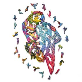 Colorful wooden puzzle - parrot