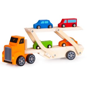 Truck with colorful toy cars