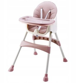 Dining chair Prima 2in1 - pink and white, EcoToys