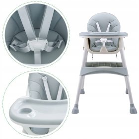 Dining chair Prima 2in1 - gray, EcoToys