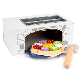 Wooden pizza oven with accessories