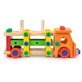 Wooden construction set with tools, EcoToys