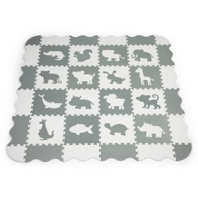 Foam pad - gray-white puzzle, EcoToys
