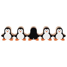Wooden balance game - penguins