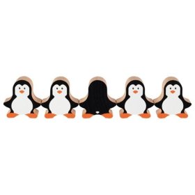 Wooden balance game - penguins