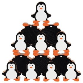 Wooden balance game - penguins