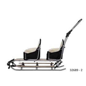 Sled for twins Duo Sport - different seat colors, Mikrus