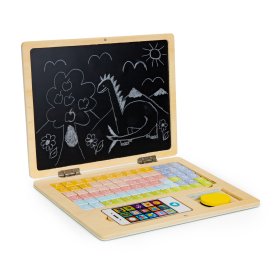 Wooden educational notebook with magnets