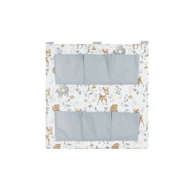Forest animals cot - gray