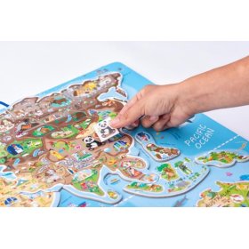 Educational magnetic world map 2 in 1, Woodyland Woody