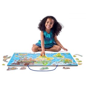 Educational magnetic world map 2 in 1