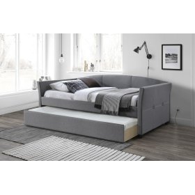 Bed with extra bed SANNA 90 x 200 cm - Grey, Halmar