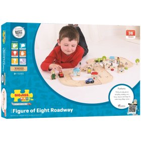Bigjigs Rail Wooden figure eight car track, Bigjigs Rail