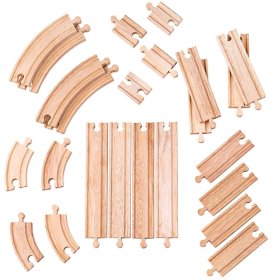 Bigjigs Rail Wooden rails set of 24 parts, Bigjigs Rail