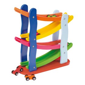 Small Foot Wooden racing track 4 cars