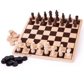 Bigjigs Toys Wooden Chess and Checkers, Bigjigs Toys