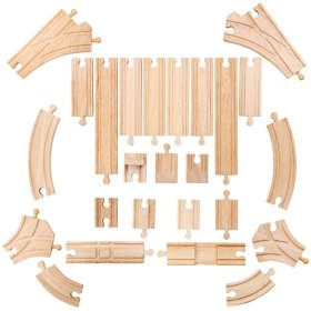 Bigjigs Rail Wooden rails set of 25 parts, Bigjigs Rail