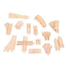 Bigjigs Rail Wooden rails set of 25 parts, Bigjigs Rail