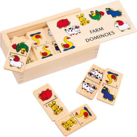 Small Foot Wooden games Domino farm smaller, small foot