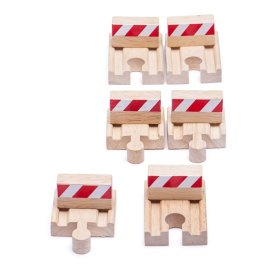 Bigjigs Rail Bumpers 6 pcs, Bigjigs Rail