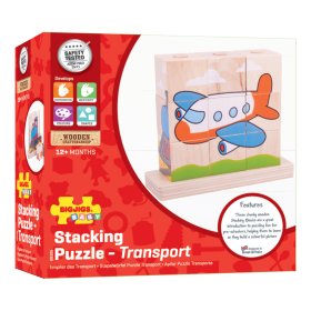 Bigjigs Baby Snap-on blocks means of transport