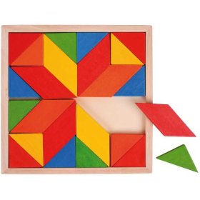 Bigjigs Toys Colorful wooden mosaic, Bigjigs Toys