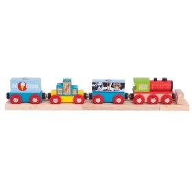 Bigjigs Rail Freight train + 3 tracks