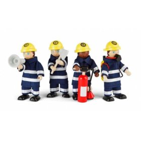 Tidlo Wooden figures of firemen, Tidlo