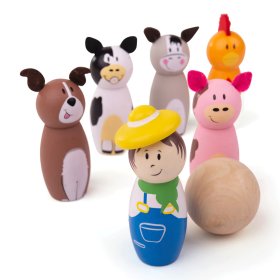 Bigjigs Toys Wooden skittles farm, Bigjigs Toys