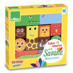 Vilac Savana wooden sound cubes, Vilac