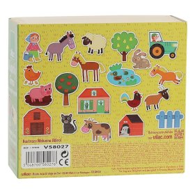 Vilac Wooden farm magnets 20 pcs, Vilac