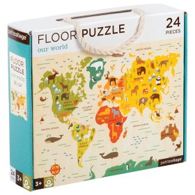 Petit Collage Floor puzzle our world